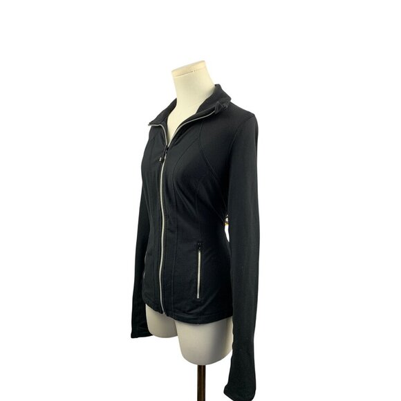 Lululemon Womens Ruffle Back Zip-Up Jacket Size S Black - Picture 3 of 6